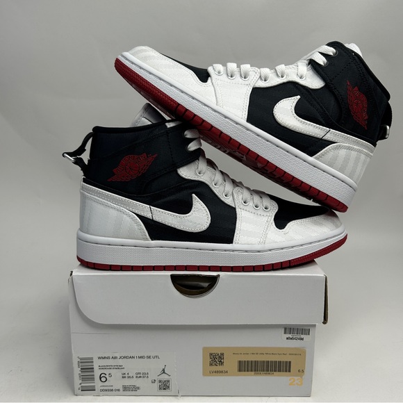 Jordan Shoes - Nike AIR Jordan 1 Mid SE WMNS “Utility/Black Gym Red” 2023